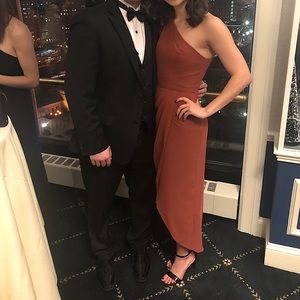 Burnt orange high low dress only worn once